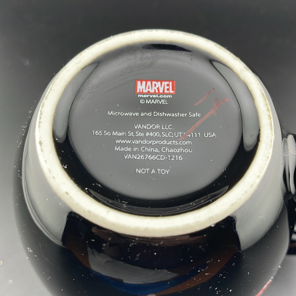 Marvel Comic Logo Deadpool Black & Red 18oz 4.75" Coffee Cup Mug - Picture 3 of 3